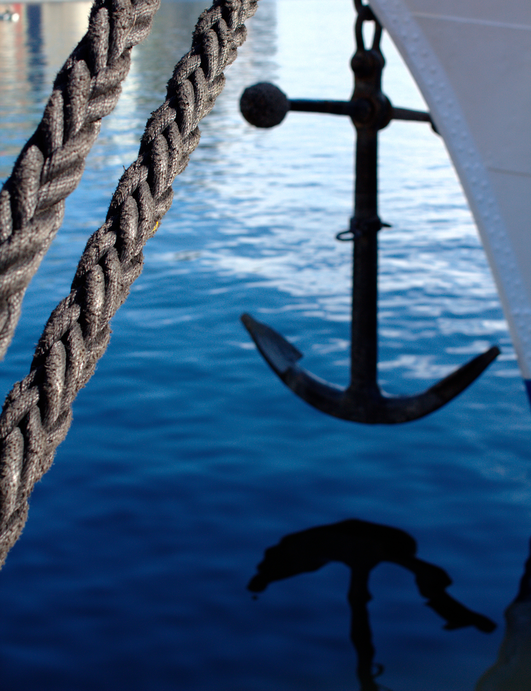 Ropes and boat anchor